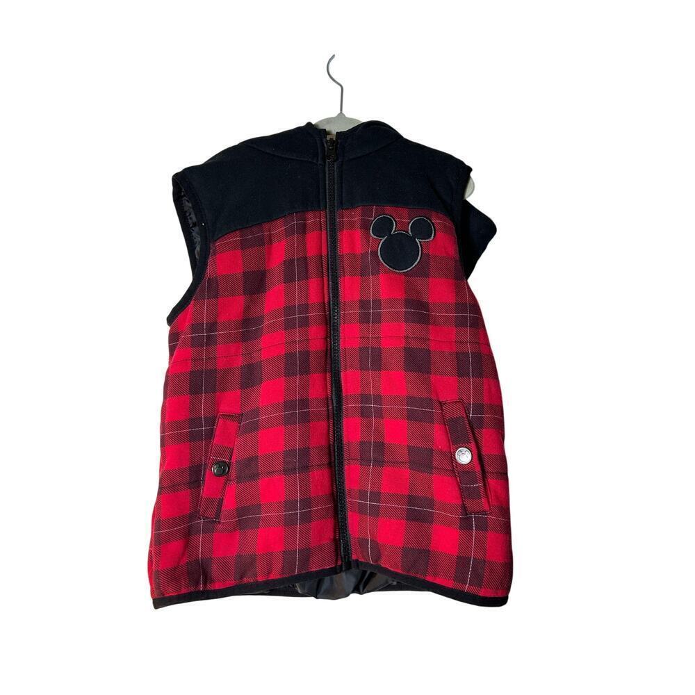 DISNEY Boy’s Mickey Mouse Hooded Puffer Vest / Size: 6